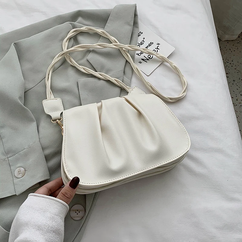 

2021 New Tide Wild Simple One Shoulder Messenger Bag Women's Bag Fashion Folding Bag High Sense Small Bag Women