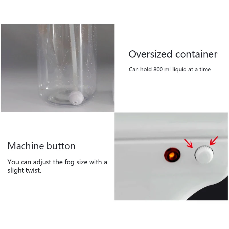 

800ML Blue Light Nano Steam Gun Blue Ray Atomizing Spray Disinfectant Gun Nano Steam Spray Wireless Electric Sanitizer Sprayer