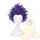MHA Косплей Shinsou Hitoshi короткий фиолетовый парик моя геройская Академия Shinso Boku без героев Академия Мужские карнавальные синтетические волосы + шапочка