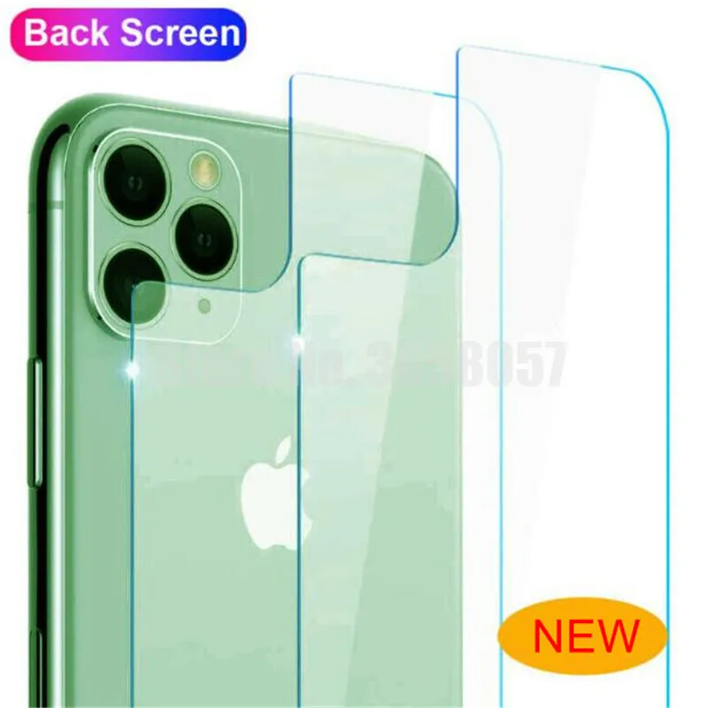 100 шт./лот заднее закаленное стекло для IPhone 11 Pro max XR XS MAX X 8 Plus защитная пленка