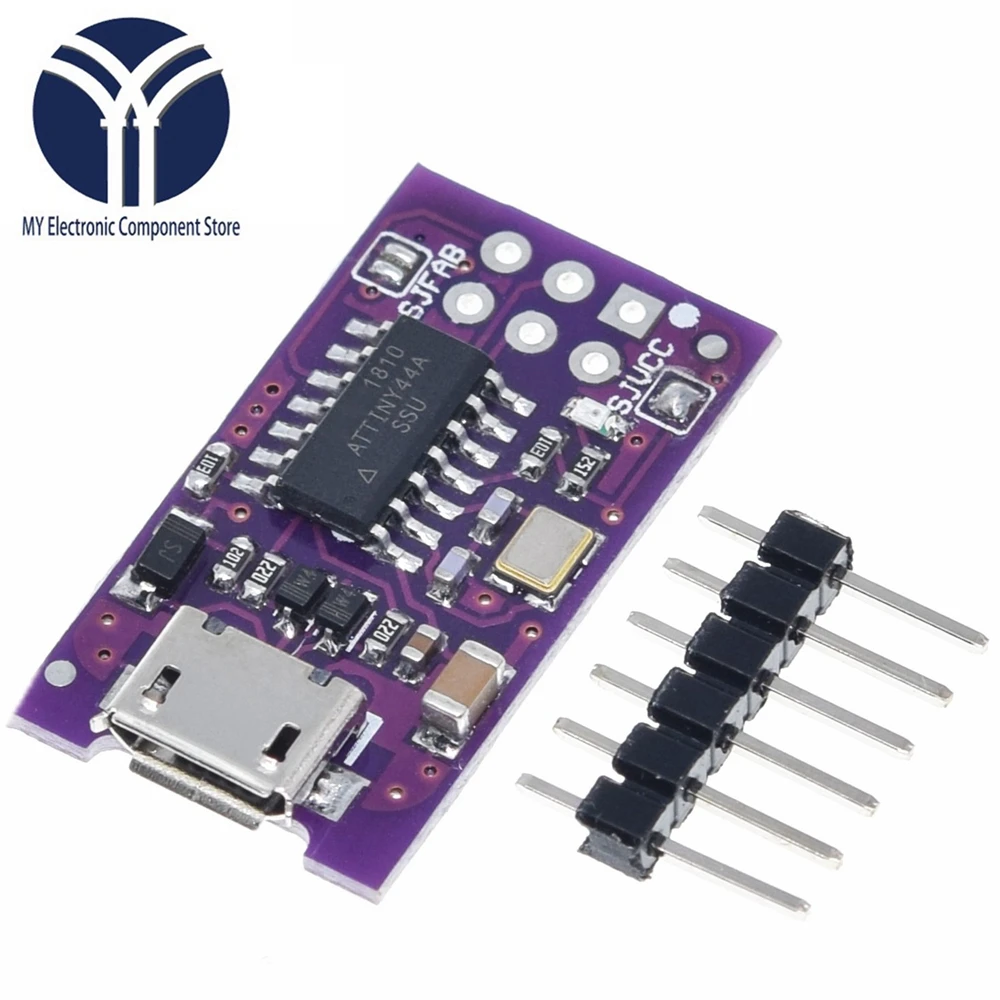 Миниатюрный программатор с Micro USB AVR ISP ATtiny44 ATTiny45 ATTiny85 USB-программатор модуль для IDE