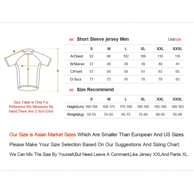Мужская дышащая велосипедная рубашка Aogda синяя и красная с коротким рукавом лето