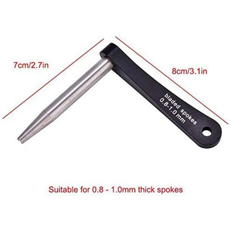 

Bicycle Spoke Wrench Aluminum Alloy and Stainless Steel Spoke Holder Tool for 0.8mm -1.0mm Thick Spokes Bike Repair Tool