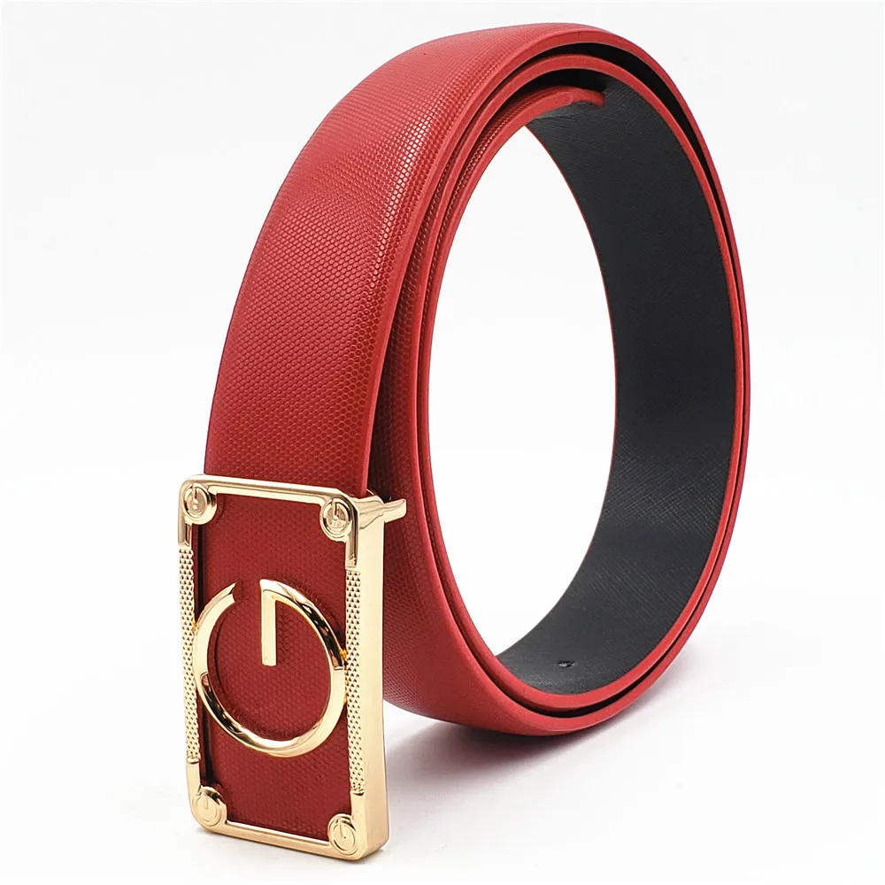 Новинка 2019 модные мужские ремни из натуральной кожи дизайнерские с G-пряжкой для