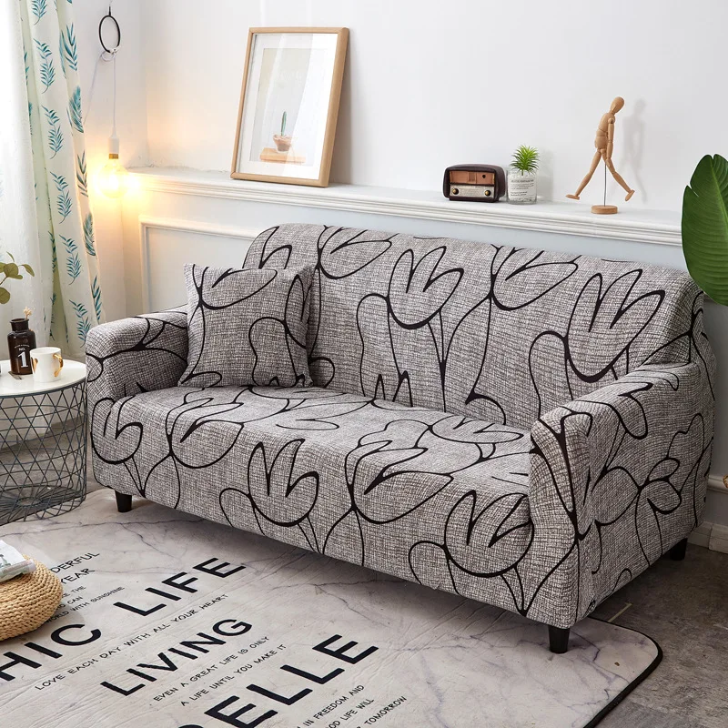 

Four seasons universal elastic sofa cover, all-inclusive non-slip dustproof fabric combination removable and washable