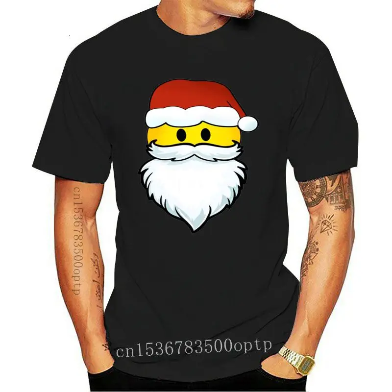 

Mens White Acid Face Santa T-Shirt Christmas Gift Techno Rave T Shirt Classic Custom Design Tee Shirt