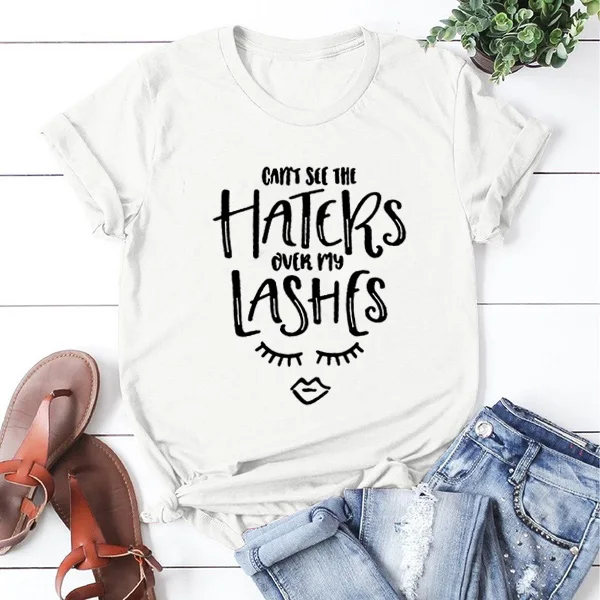 Женская хлопковая футболка с коротким рукавом и круглым вырезом | одежда