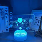 Солнечная система 3D лампа с оптической иллюзией Космос галактика ночник для детей мальчиков девочек на день рождения или праздники подарки