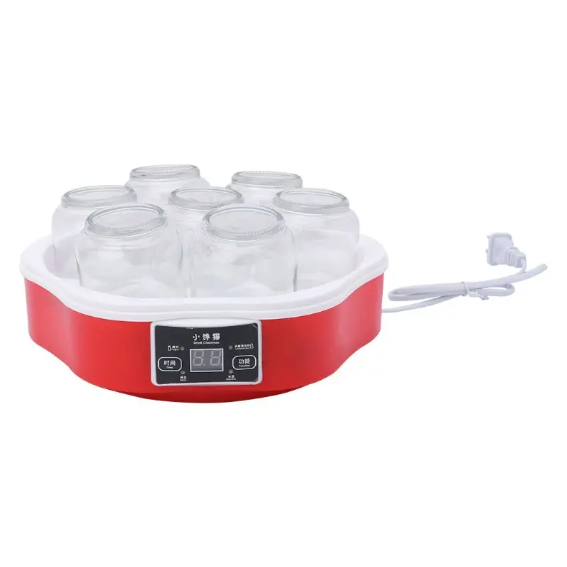 

Yoghurt Maker With Timer & 7 Glass Jars 1.7L Large Capacity Automatic Smart Touch Screen Control