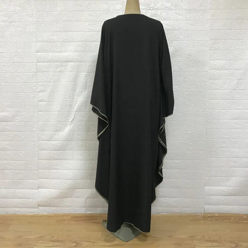 Женское длинное платье-абайя с вышивкой в мусульманском стиле | Тематическая