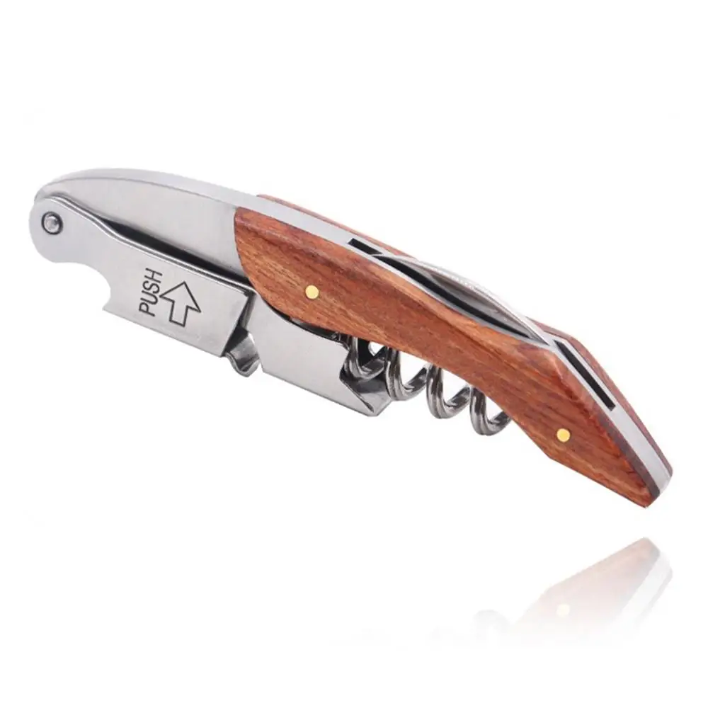 

Novel 122cm Silver + Brown Kitchen Champagne Wine Opener Openers Restaurant Handheld Beer Opener Multifunction