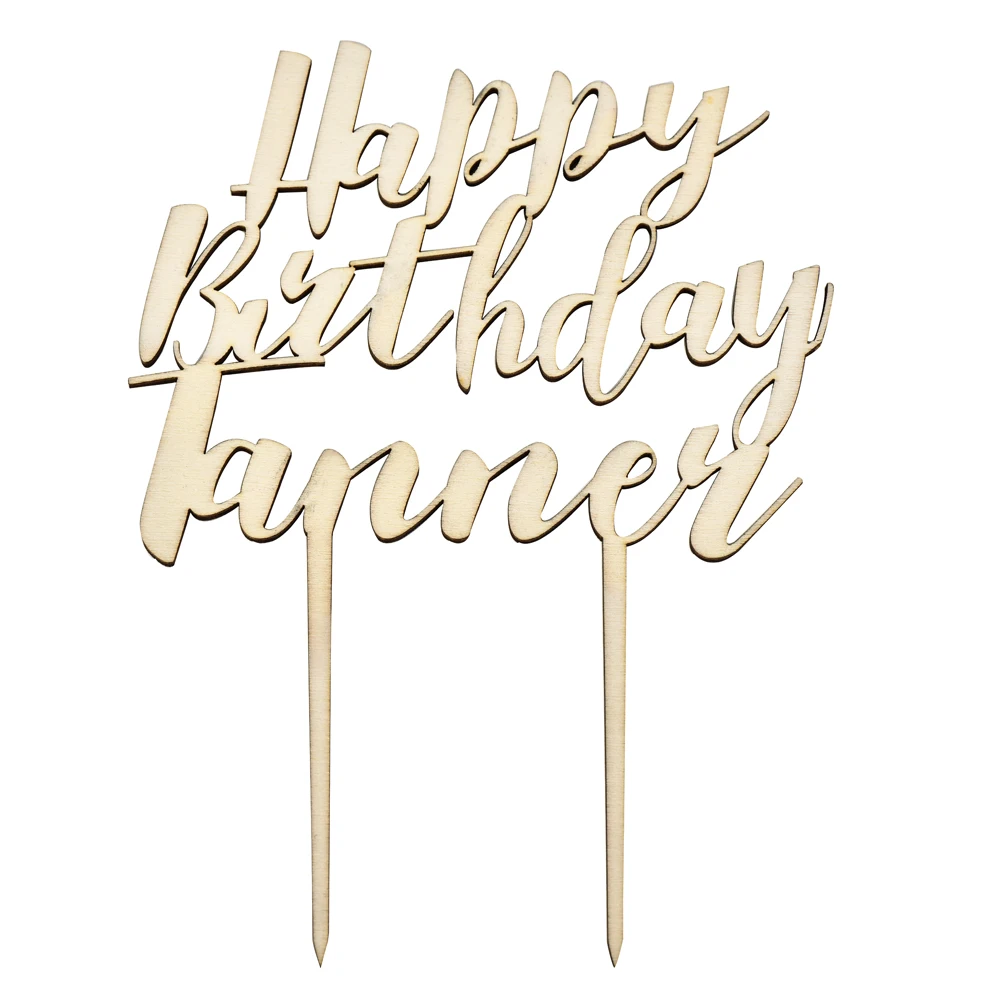 Персонализированный акриловый Топпер для торта с гравировкой название на день