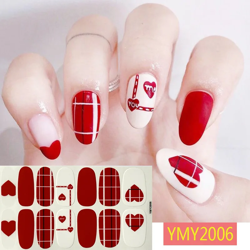 

20 Models Romantic Valentines Water Decals Sliders Nail Art Decorations Stickers Sexy Lips Flower Heart Wraps Nail Designer