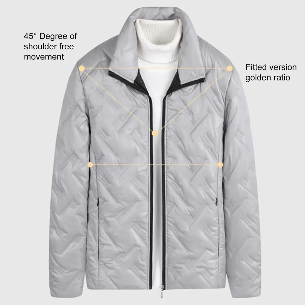 

Male Jacket Stand Collar Comfortable Slim Wear Resistant Male Jacket Coat for Outdoor