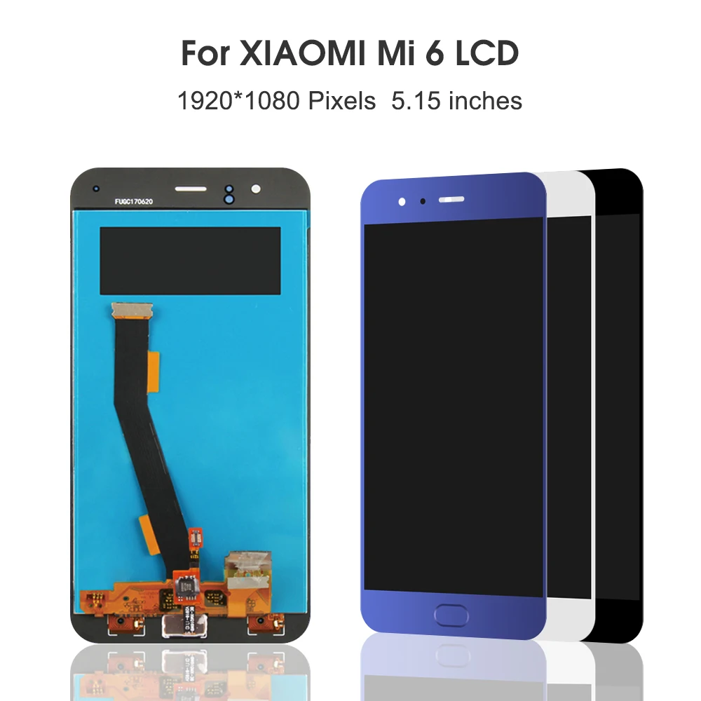 Оригинальный ЖК-дисплей для Xiaomi Mi 6 сенсорный экран дигитайзер с рамкой датчик