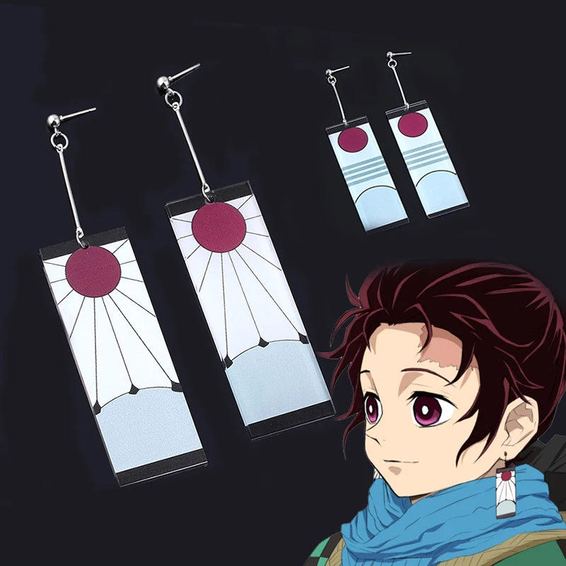 Новый аниме демон убийца Kimetsu без Yaiba серьги камадо Tanjirou Nezuko Косплей акриловые для