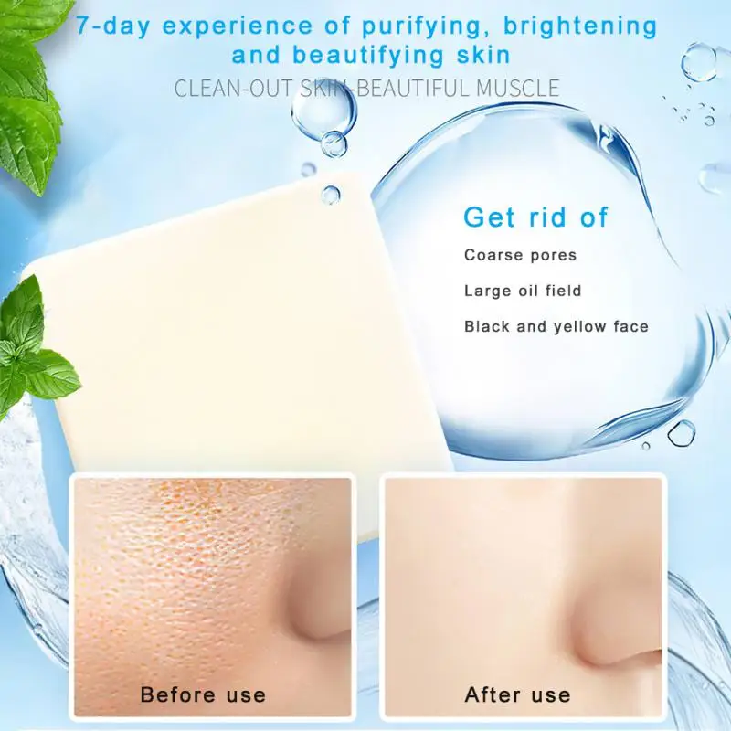 

Sea Salt Soap Whitening Moisturizing Soap Natural Milk Sea Salt Soap Remove Pimple Pores Acne Treatment Face Care Foaming Net
