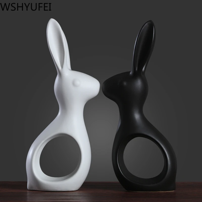 Скандинавские современные креативные черно белые керамические поделки