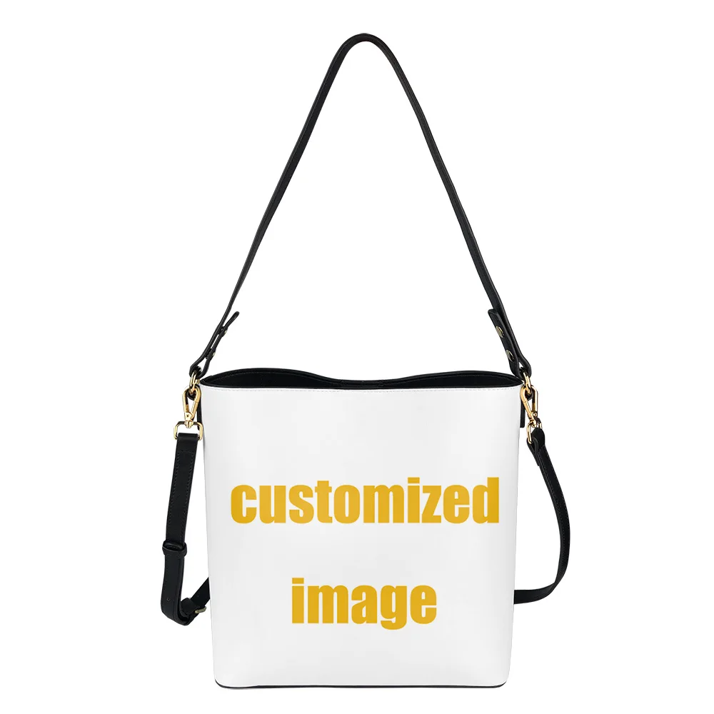 

NOISYDESIGNS Mushrooms Pattern Crossbody Bags For Women 2021 PU Trend Designer Shoulder Handbags Large Capacity Bucket Bag