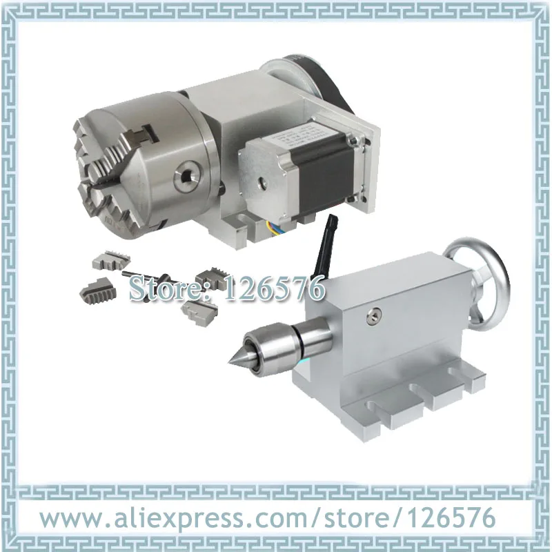 CNC роторная ось K12-100mm 4 кулачковый патрон 100 мм диаметр 4-я A aixs снижение радио 6:1 +
