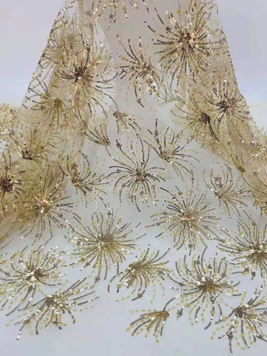 

Длинное вечернее платье, с блестящими блестками, кружевная ткань во французском стиле, сетчатый кружевной Африканский