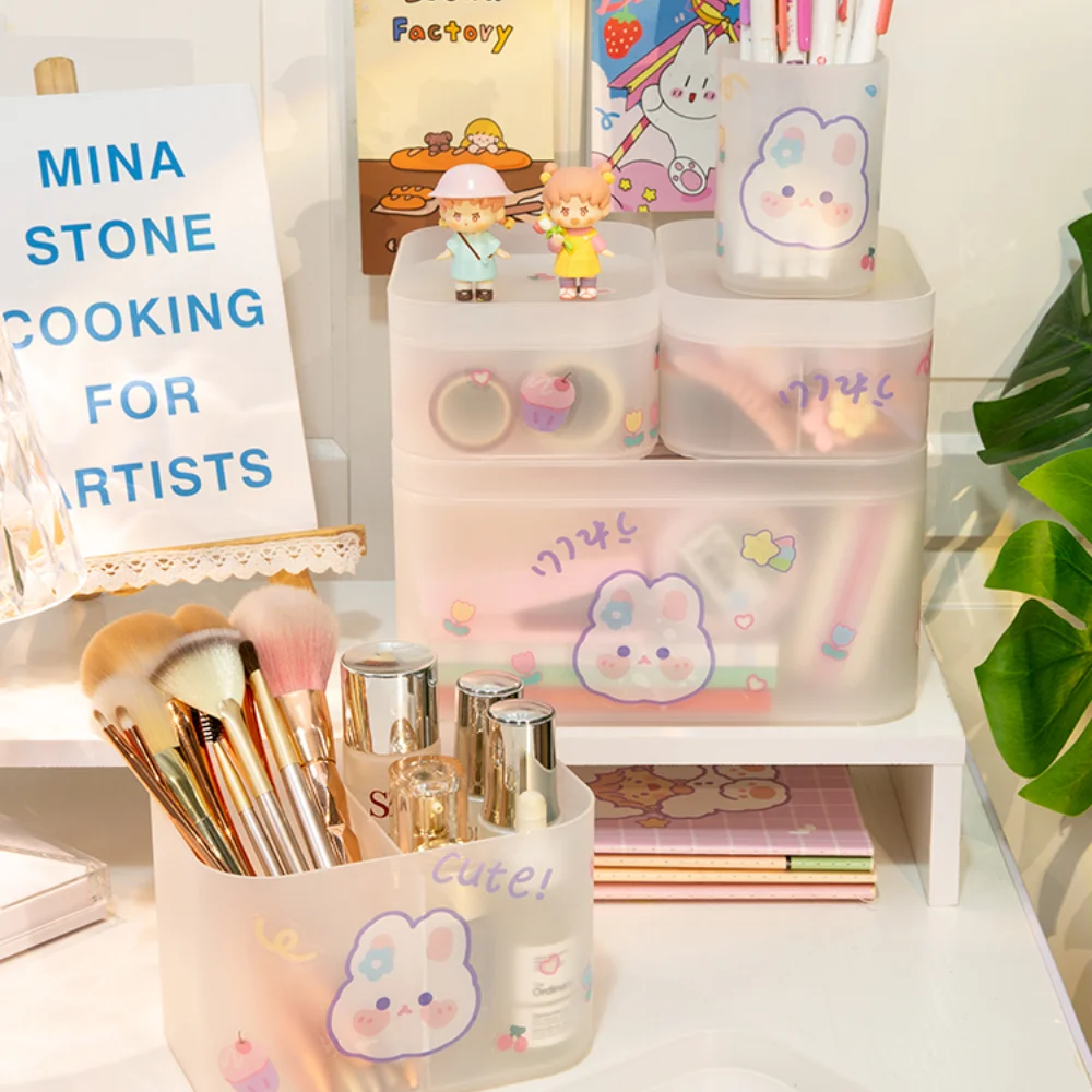 Японский Настольный ящик для хранения Ins органайзер девочек от солнца с крышкой
