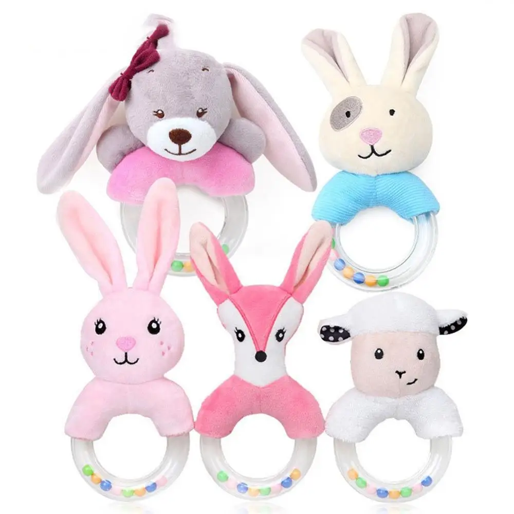 

Baby Rattle Toy Baby Rattle Hand Grip ToyNewborn Plush Rattle Cartoon Animal Rattle Baby Cute Toys Kids Educational Doll