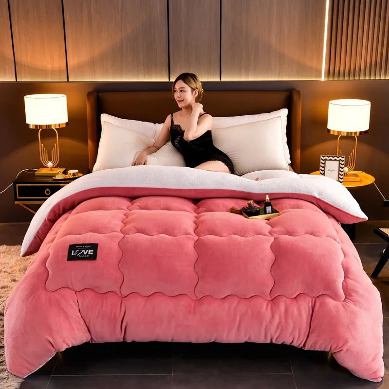 Однотонное двухстороннее молочно-бархатное фланелевое одеяло шелковый теплый