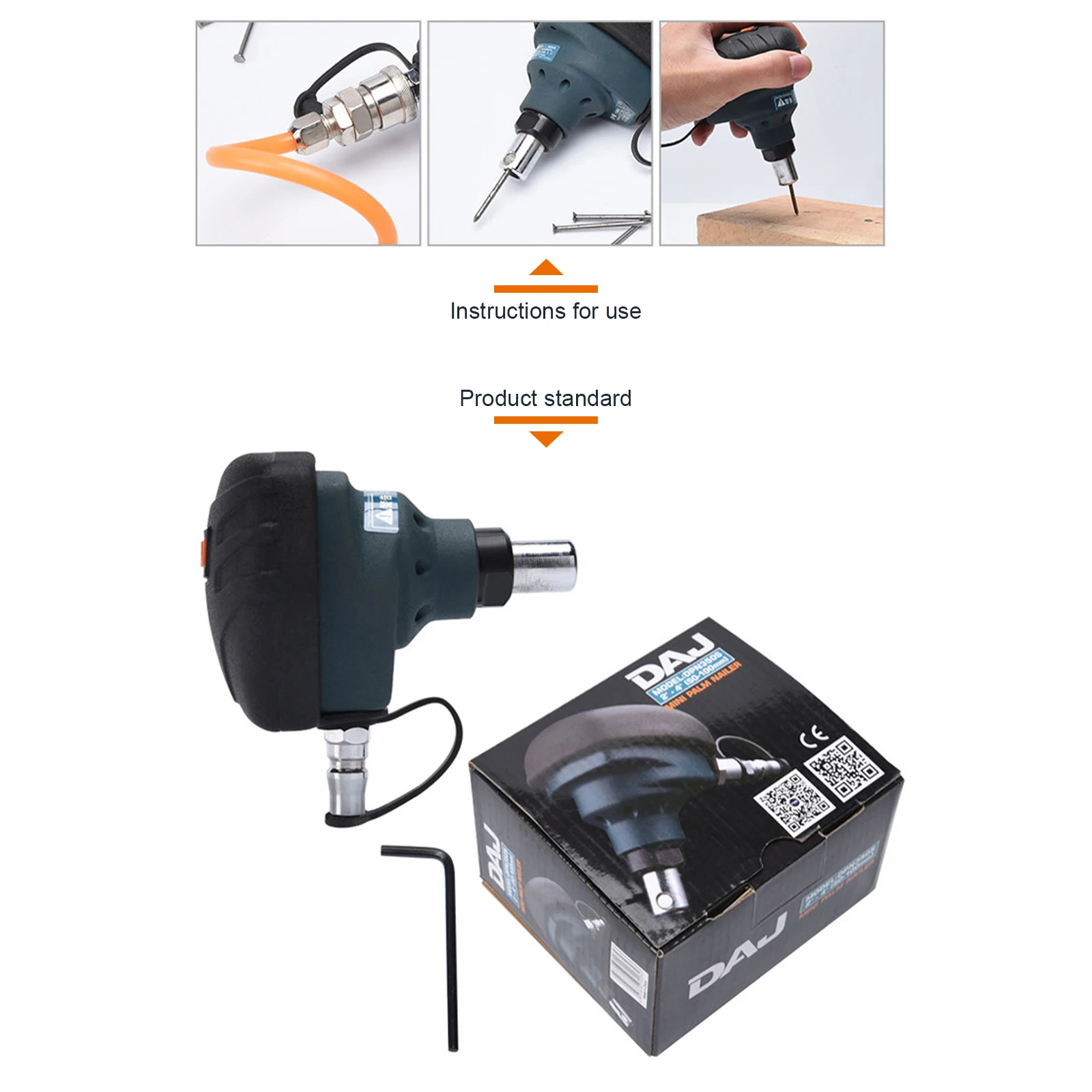 

Pneumatic Hammer Nailing Machine Mini Air Nailer Steel Nail Palm Hammer Pneumatic Palm Hammer Woodworking Tool