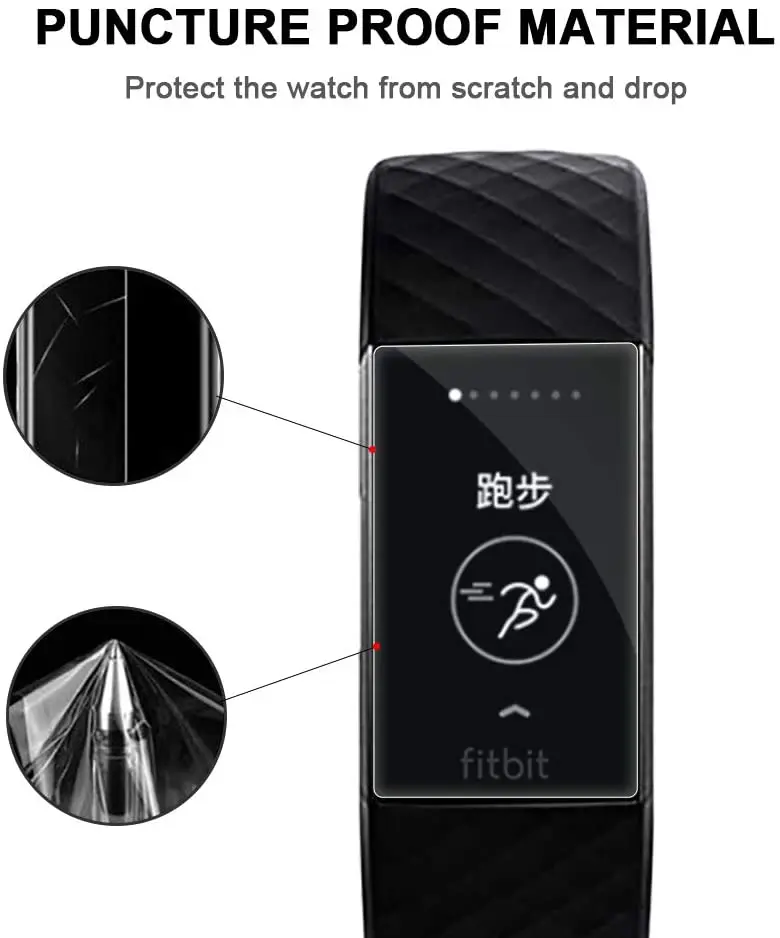 Защитная пленка TPU для Fitbit заряд 4-х Экран прозрачная защитный чехол умных часов