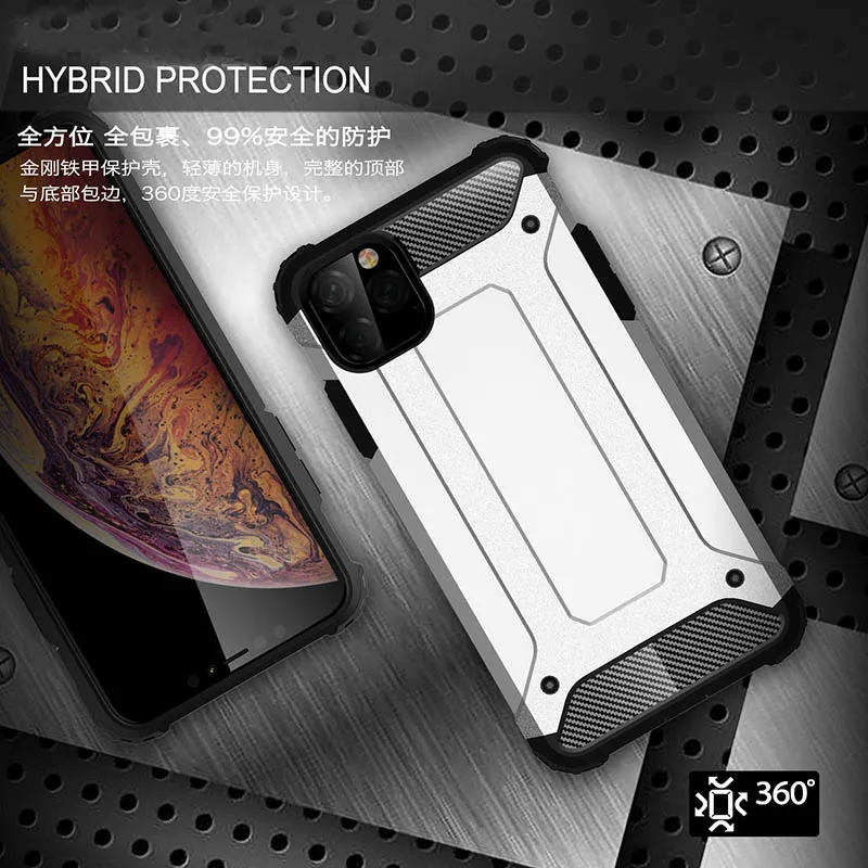 

Armor Phone Case For iPhone 12 11 Pro XR X XS MAX SE 2020 6 6S 7 8 Plus 5 Protection Shockproof Soft Silicone Back Cover Fundas