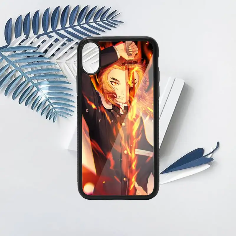 

Kyojuro Rengoku demon slayer anime design shell funda Phone Case PC for iPhone 11 12 pro XS MAX 8 7 6 6S Plus X 5S SE 2020 XR