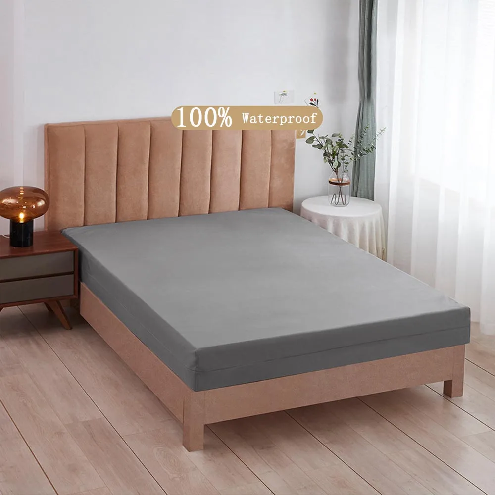 

New Waterproof Tatami Mattress Cover With Zipper 6-Sides All Inclusive Bed Mattress Protector Anti-mite Fitted Sheet Drap Housse