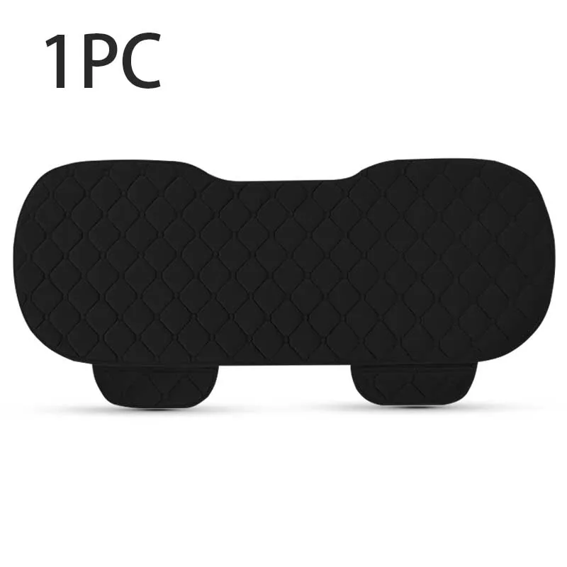 Black Rear 1pc Чехол для автомобильного сиденья, зимний теплый бархат, универсальные чехлы для автомобильных сидений, подушка, переднее и заднее кресло, протектор, подушка для сиденья, коврики, аксессуары - Название цвета: Black Rear 1pc