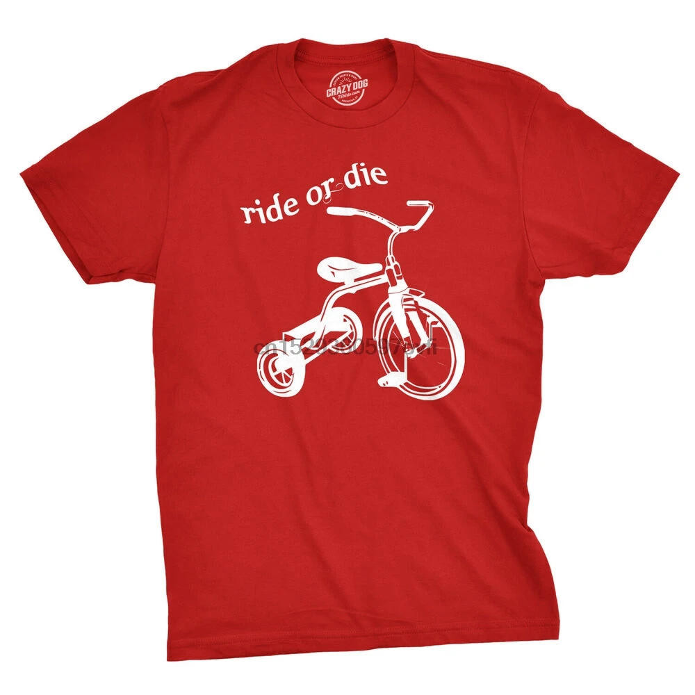 Забавная Винтажная футболка с Трициклом Ride or Die | Мужская одежда