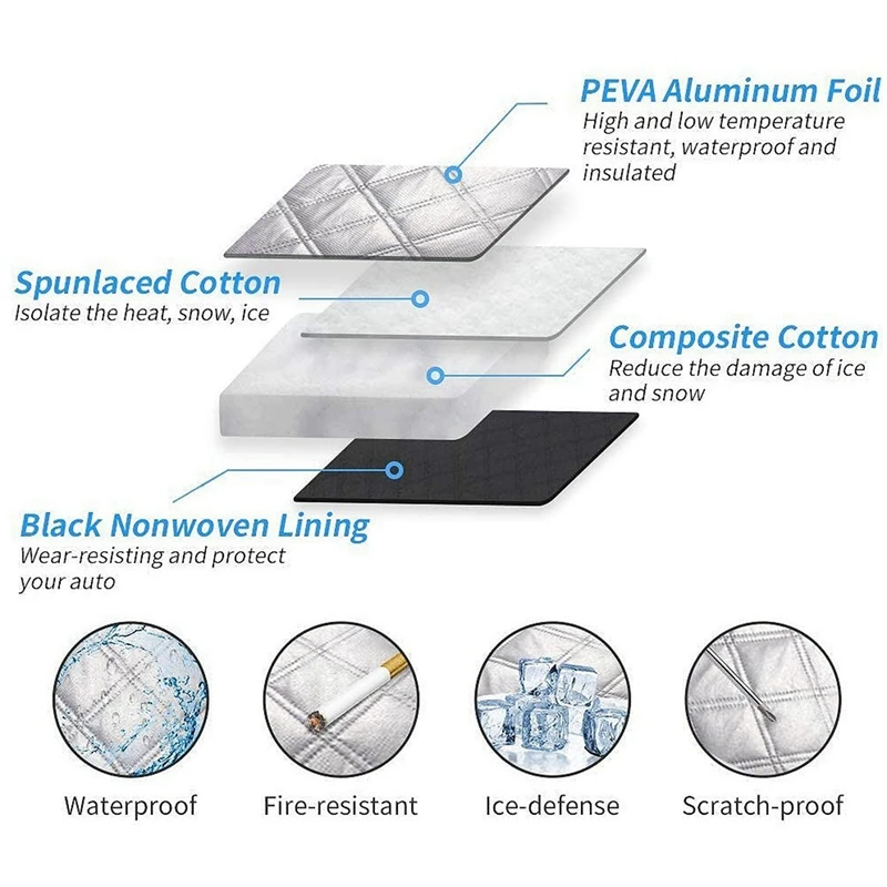 

1 Set Car Wash Brush Water Spray Soft Bristle Long-Handled Duster & 1 Set Car Waterproof Windshield Winter Cover