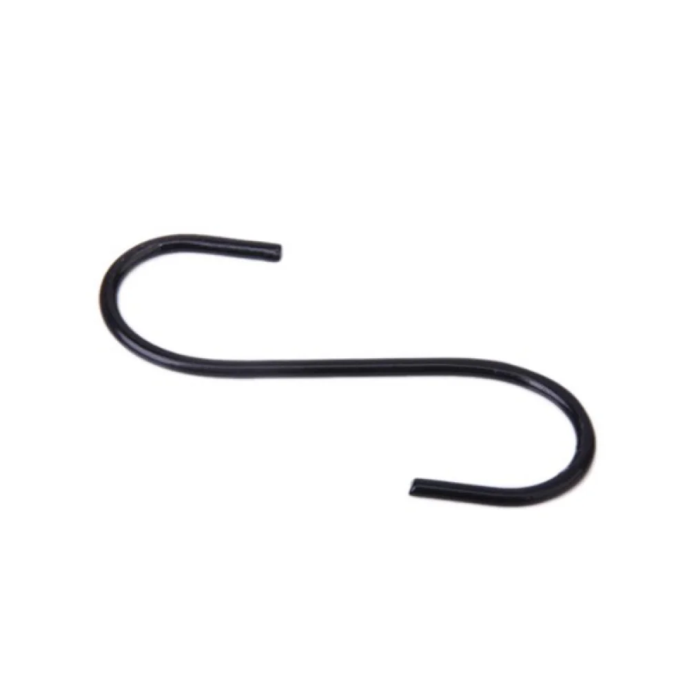 

20pcs S-shaped Anti-rust Stainless Steel Hangers Hooks Pothooks - (Black)