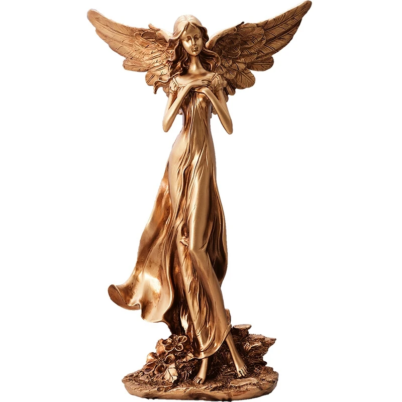 

Скандинавский креативный полимерный Ангел женщина крыло ремесла украшения Современный домашний декор персонаж скульптура Миниатюрные фи...