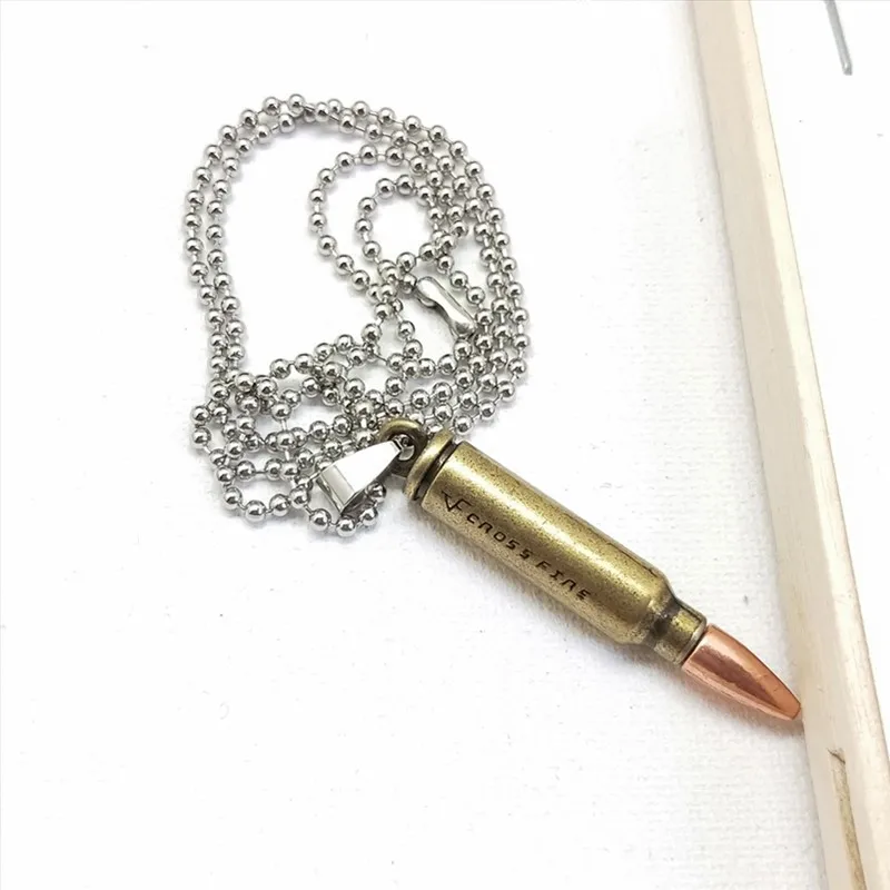 Винтажное ожерелье с кулоном в виде пули из Англии мужские аксессуары для