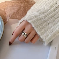 new 925 sterling silver arc personality cold wind design sense index finger adjustable ring for women elegance jewelry wholesale