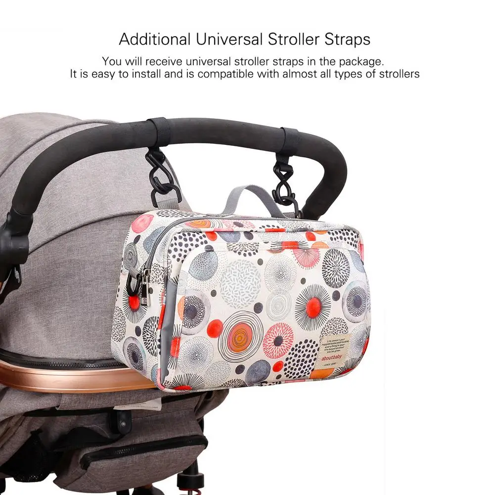 Baby Diaper Bag Versatile Universal Stroller Organizer Chic Easy Installation Caddy Tote With Multiple Pockets I | Мать и ребенок