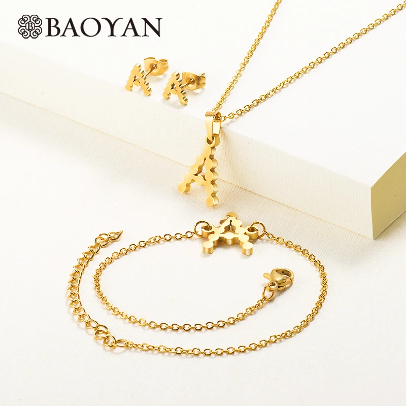 Baoyan Прямая поставка винтажные наборы ювелирных изделий с надписью Женские