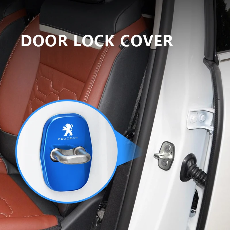 4 шт Анти-ржавчины крышка дверного замка автомобиля защиты с пряжкой для Peugeot 106 107