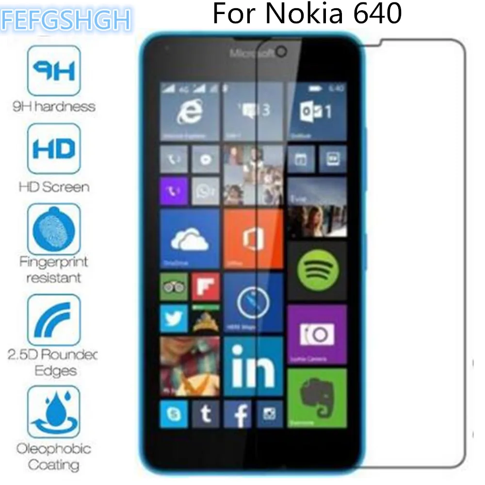 Закаленное стекло для Nokia 640 Взрывозащищенный протектор экрана microsoft Lumia Dual Sim Lte