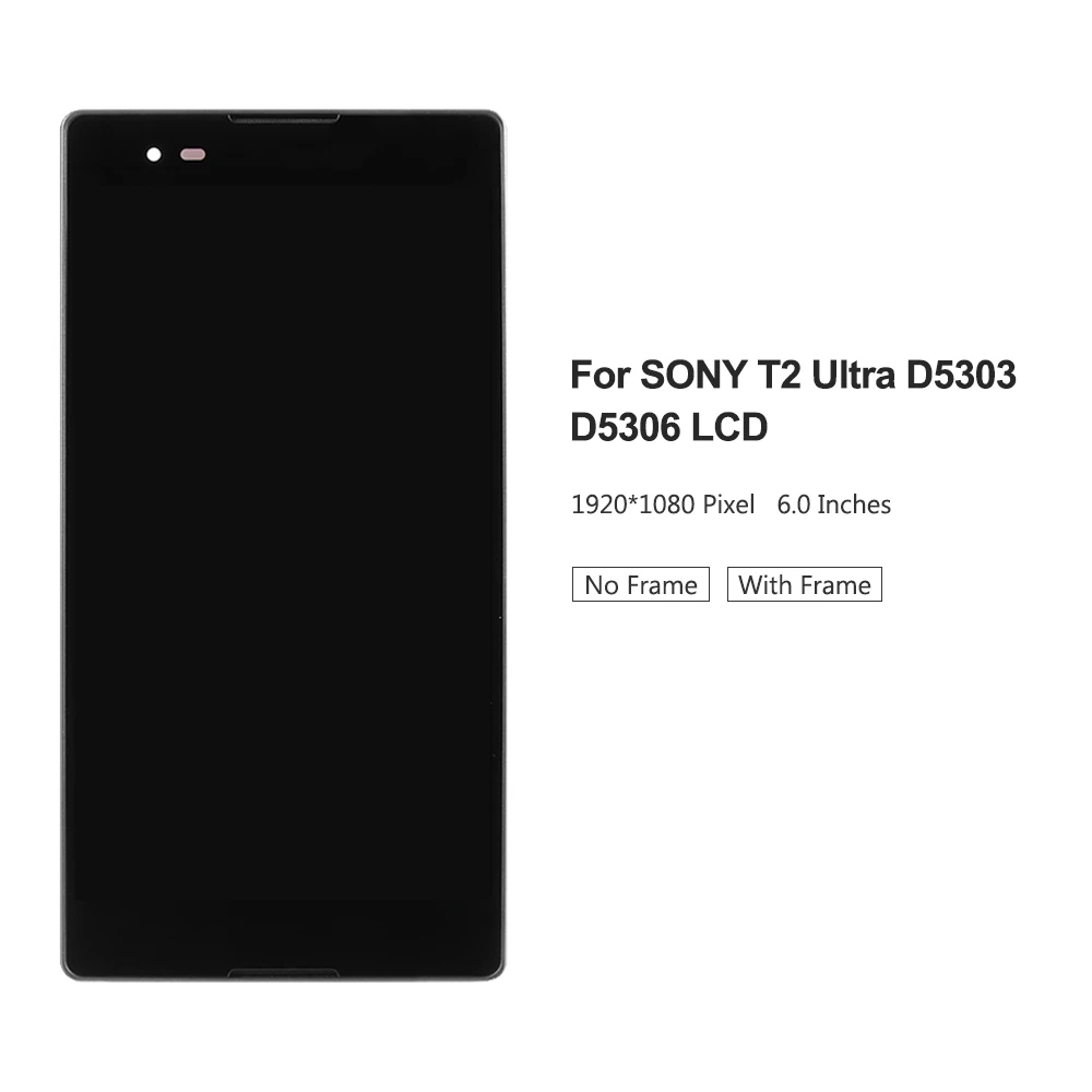 6 0 ''Оригинальный ЖК-экран для Sony Xperia T2 Ultra D5303 D5306 XM50h + дигитайзер Сенсорное