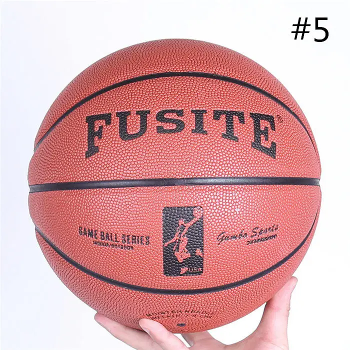 Red SIZE 5 Стандартный размер#5/#6#7 PU баскетбол износостойкий влагопоглощающий нескользящий Профессиональный тренировочный Баскетбол - Цвет: Red SIZE 5