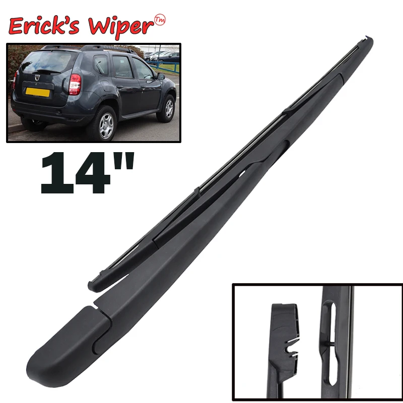

Erick's Wiper 14" Rear Wiper Blade & Arm Set Kit For Renault Dacia Duster I L35 2011 - 2017 Windshield Windscreen Rear Window