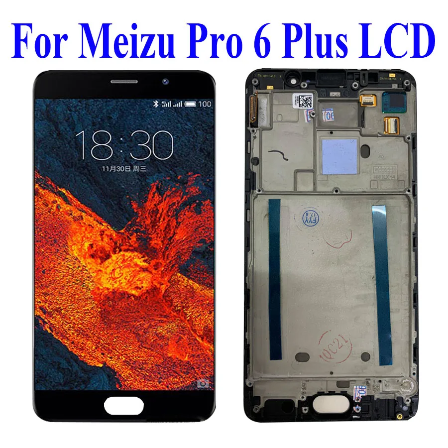 ЖК-экран 5 7 ''для Meizu Pro 6 Plus + сенсорная панель дигитайзер в сборе для pro plus M686g