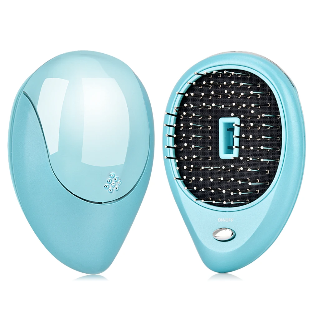 Electric Ionic Brush Мини электрический ионный выпрямитель портативный Ионный расческа Антистатическая Расческа для укладки волос отрицательная расческа-ионизатор вибрационная головка массажные инструменты - Цвет: Electric Ionic Brush