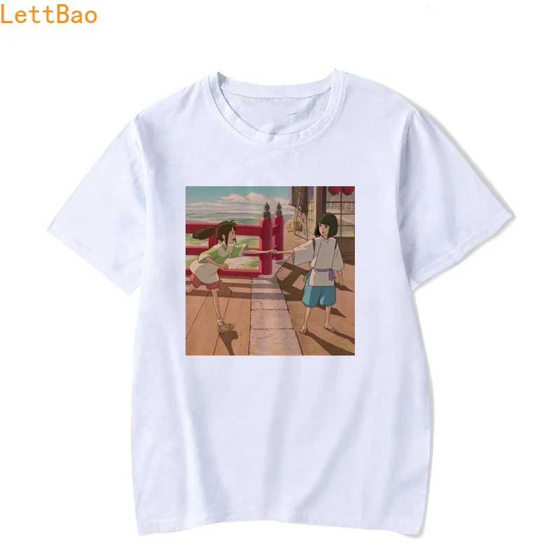 Футболка Мужская/женская с принтом Тоторо из чихиро хлопковая рубашка коротким